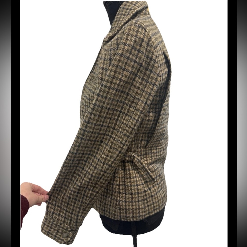 Lauren Ralph Lauren Vintage 100% Wool Houndstooth Jacket Blazer Womens Size 4 - Picture 4 of 14